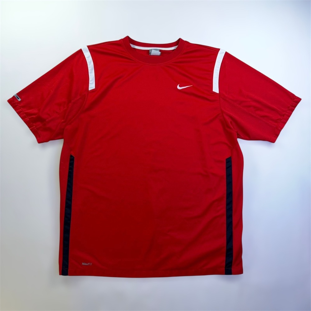 Nike FIT CTR360 Mens Soccer Training Jersey XL Red White Black 378447-611 - Picture 2 of 15